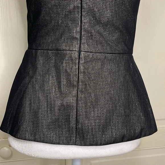 Black Halo Women’s Top Strapless Black/Metallic Embelishments Size 4 - Picture 8 of 11